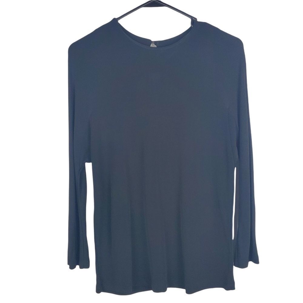 & OTHER STORIES Long Sleeve Blouse Keyhole Back Thick Textured Top Womens 4